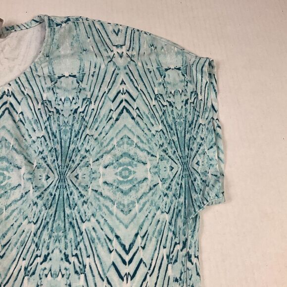 Chicos Womens Imperial Diamond T-Shirt Colorful Print Tee Short Sleeve 0 S Small - Picture 4 of 12